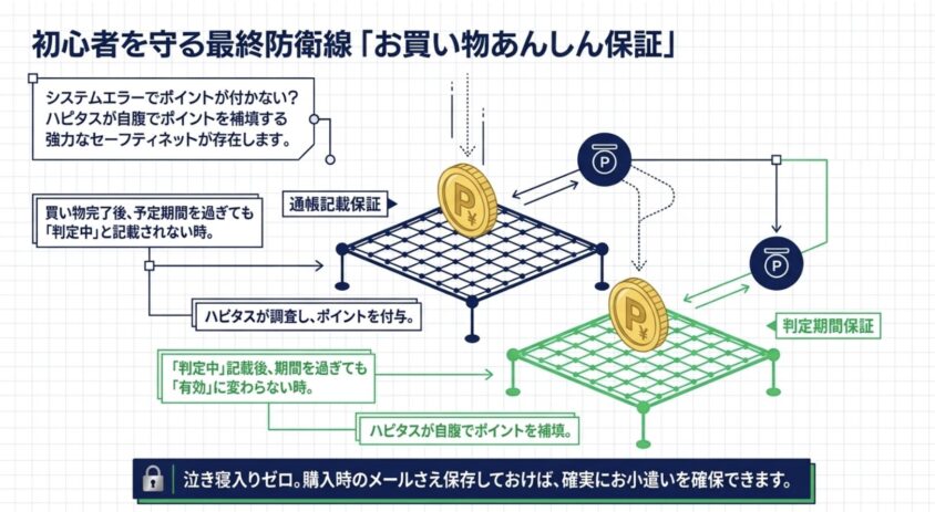 お買い物あんしん保証の仕組みを解説する図解