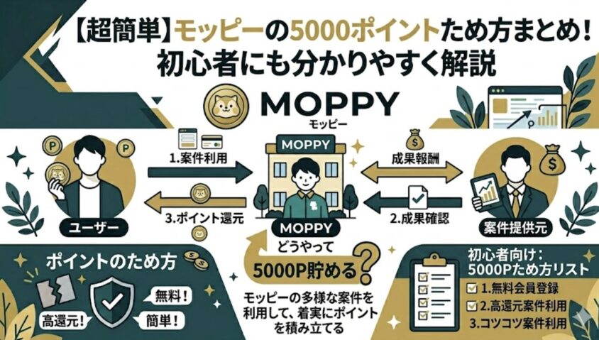 モッピー5000ポイントため方